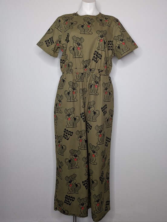 Lazy Oaf Pants - Lazy Oaf Green Good Boy Cartoon Dog Streetwear Kitsch Unique Cotton Jumpsuit 14